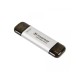 Transcend ESD310S 512GB USB Type-A & Type-C OTG Silver Portable SSD #TS512GESD310S