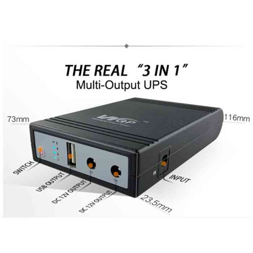 WGP Mini UPS for wifi router + onu 8 Hours power backup